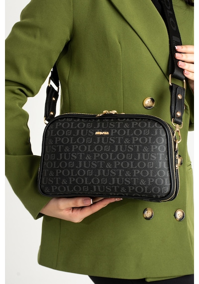 Just Polo Siyah Lüsk Premium Askılı Çantası Ve Cüzdanlı Çapraz Askılı Çanta Seti