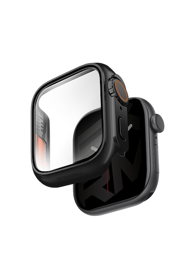 Watch 10 46mm Uyumlu Skinarma Gado Pro Dijital Taç Korumalı Kasa Ve Ekran Koruyucu Siyah