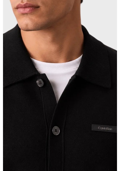 Calvin Klein Regular Fit Kalasik Yaka Düğmeli Triko Kazak Lv04lh318gub1 Erkek Kazak Lv04lh318g Ub1 Siyah
