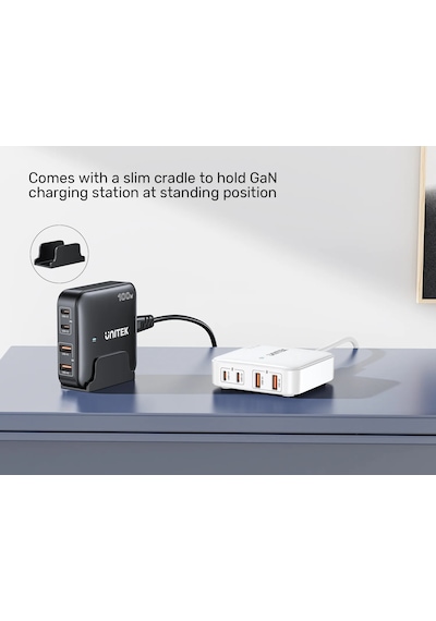 Unitek 100w Masaüstü Gan Şarj İstasyonu Beyaz P1229awh