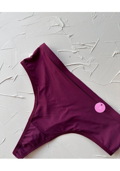 Ice-silk Bordo İthal Yüksek Bel Üstün Kalite Tanga Bordo