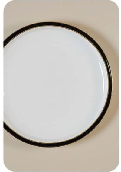 Evaliza Alaia Black Gold Line 2mm 12 Kişilik 60 Parça Porselen Yemek Takımı