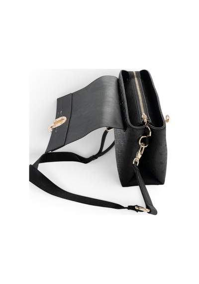 Silver & Polo Silver Polo Siyah - Siyah Logolu Kadın Çapraz Çanta Sp1287