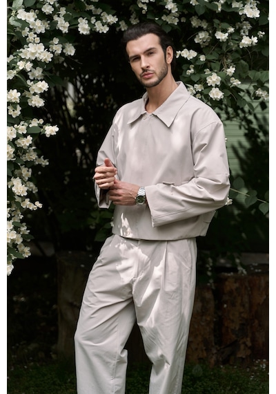 Mai Collection Mai Studios Co. Sergio Kemer Detay Gri Erkek Ceket Gri