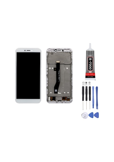 General Mobile Gm8 Go Uyumlu Lcd Ekran Çıtalı Beyaz + Montaj Kiti