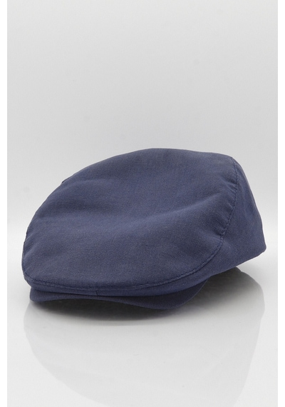 Külah Erkek Lacivert Kasket Keten Yazlık Flat Cap Şapka