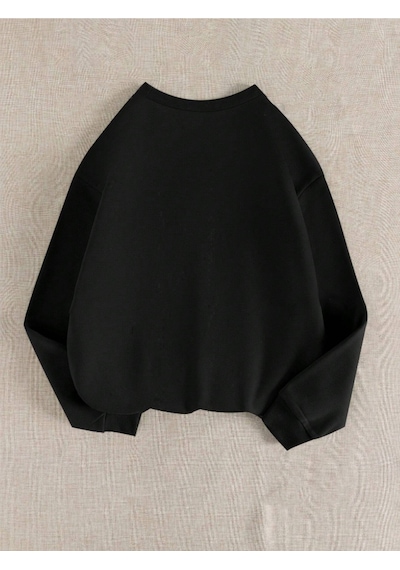 Startmore Siyah Unisex Erkek/kadın Ok Bear Özel Renkli Baskılı Oversize Pamuklu Bisiklet Yaka