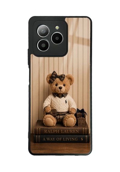 Omix X7 Preppy Teddy Classic Tasarımlı Glossy Telefon Kılıfı Kahverengi