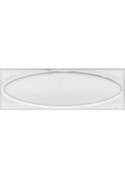 Armada Çini 7x21 Cm Elips Beyaz Desenli Çini Seramik Karo