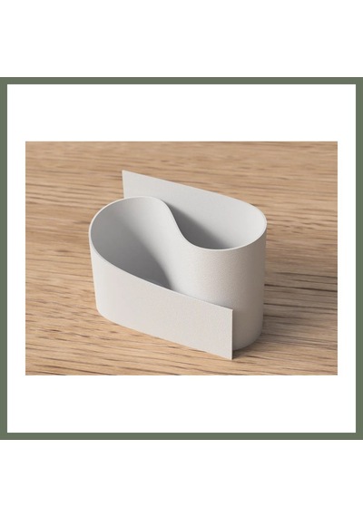 Bezos 3d Baskı Kavisli Diş Fırçası Ve Küçük Eşya Tutucu Masa Ve Banyo Organizeri Modern Minimal Düzenleyici - Beyaz Bezos1