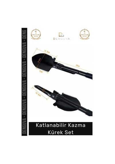 Kazmakürek Portatif Katlanabilir Kamp Doğa Tutkunları Çok Fonksiyonlu Tester Kazma Kürek Set