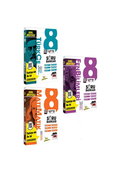 Yargı Yayınları 8.sınıf Lgs Türkçe-matematik-fen Bilimleri Yıl Boyu Soru Bankası Seti 3 Kitap