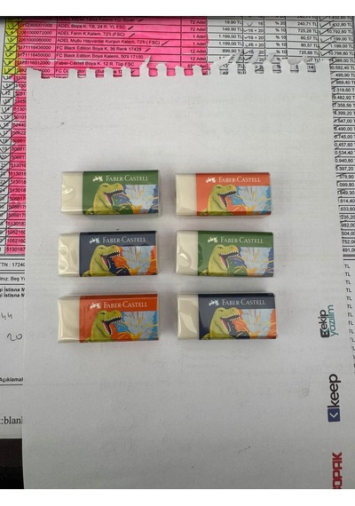 Faber Castell Dino Desenli Silgi 6 Adet