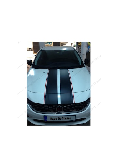 2Li Kaput Şerit Sticker Her Araca Uygun Şerit Sticker Oto Sticker (493762637)