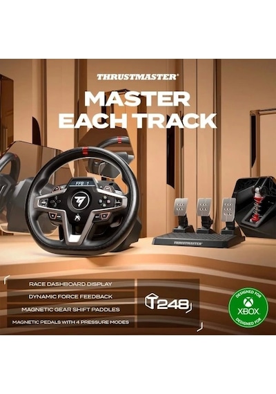 Thrustmaster T248p Yarış Direksiyonu Ve Manyetik Pedal Seti T248 Xbox Pc