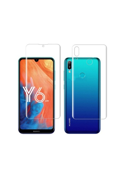 Exquıs Huawei Y6 2019 Uyumlu Ön Ve Arka Koruma 360 Full Kaplama - Şeffaf
