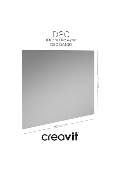 Creavit D20 100 Cm Düz Ayna Cam