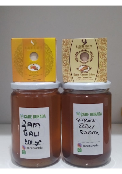 Çare Burada Çiçek + Çam Balı 2 x 850 G + Bitkisel Sabun 2'li