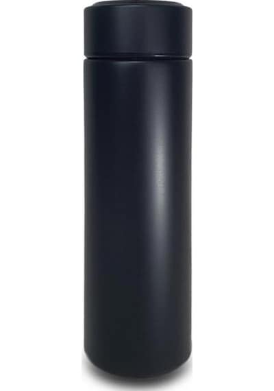 Dijital Sıcaklık Göstergeli Süzgeçli Siyah Termos 450 ML