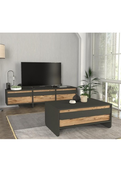 Maggie Tv Stand Antrasit - Atlantik Çam Diğer Maggie Tv Stand Antrasit - Atlantik Çam Diğer