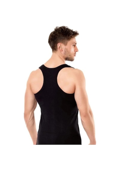 İki Yıldız Erkek Modal Rambo Atlet 6'lı Paket 3010 Siyah