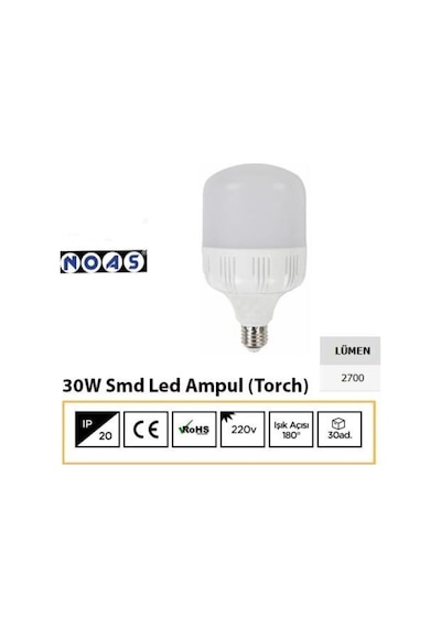 Noas 30W Torch Led Ampul Beyaz