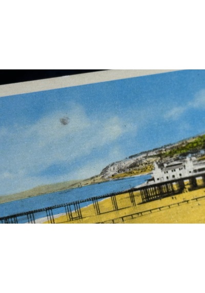 İngiltere Marimex British Made Promenade & Pier, Colwyn Bay Postcard Marimex Ltd. No. Cb.605 1950s Hafif Lekeli