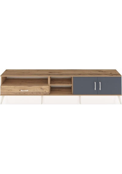 Arges Tv Ünitesi 3 Raflı Tek Çekmeceli 2 Kapaklı 220x30x51 Çam-antrasit/çam Antrasıt/atlas Çam - Atlas Çam Arges Tv Ünitesi 3 Raflı Tek Çekmeceli 2 Kapaklı 220x30x51 Çam-antrasit/çam Antrasıt/atlas Çam - Atlas Çam