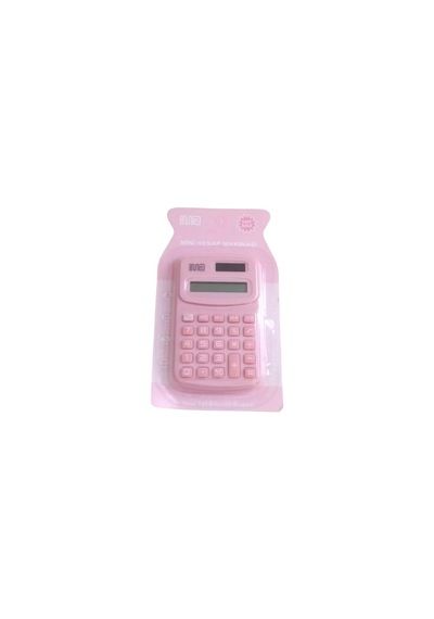 Güneş Enerjili Ve Pilli 8 Haneli Küçük Hesap Makinesi 1 Adet Ebat: 10 Cm X 6,1 Cm Pembe