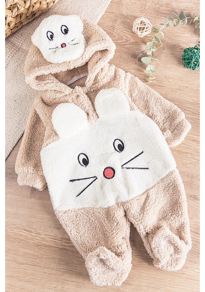 Babymod Figürlü Welsoft Peluş Kız/Erkek Bebek Tulum
