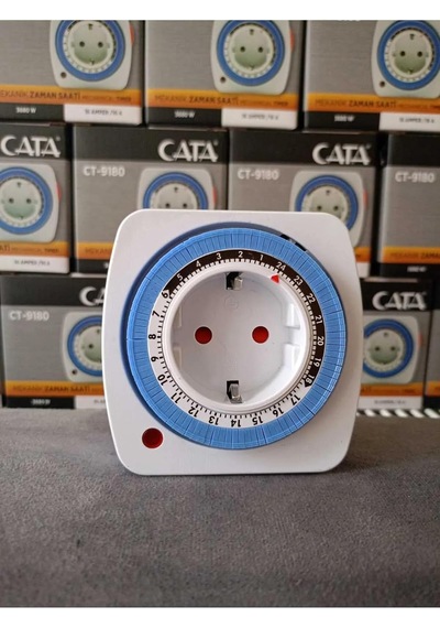 Ayrex Cata Ct-9180 Zaman Ayarlı Priz Mekanik Zaman Saati, Ct-9180 Mekanik Zaman Saati
