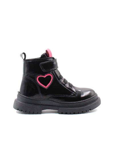 Fast Step Hakiki Deri Unisex Çocuk Klasik Bot 157sxa2994 Siyah Rugan
