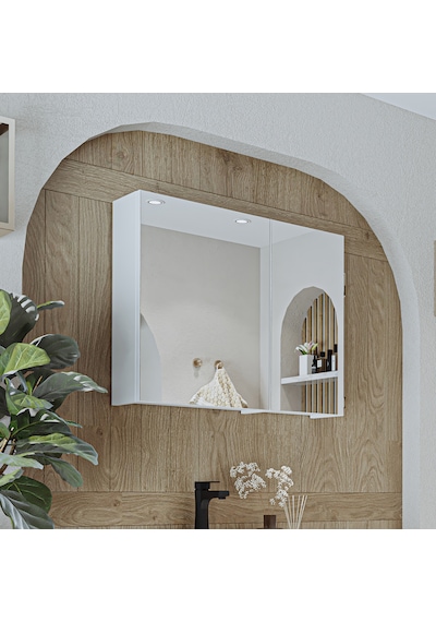 Banyo Dolabı Kulpsuz 2 Kapaklı Mdf 75 Cm Aynalı Banyo Üst Dolabı Mat Beyaz Banyo Dolabı Kulpsuz 2 Kapaklı Mdf 75 Cm Aynalı Banyo Üst Dolabı Mat Beyaz