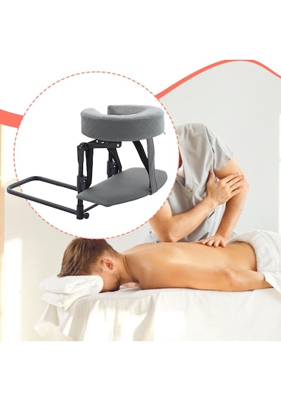 Anatomik Yüz Yastığı, Rahat Açı İçin Ayarlanabilir Taban, El Desteği Ve Ergonomik Yastık İle Ev İçin Whtkoph Masaj Seti, Dayanıklı, Açık Gri
