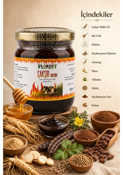 Çakşır Macunu 230 Gr Ballı Bitkisel Macun Ginseng Maca Tribulus İçerikli - 892985253