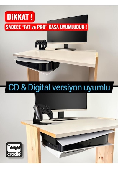 Ps5 Pro & Fat İçin Masa Altı Montaj Standı Yerden Tasarruf Sağlar Rahat Hava Akışı