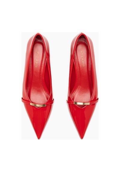 Babs Kırmızı Rugan Tokalı Kadın Topuklu Stiletto Ayakkabı