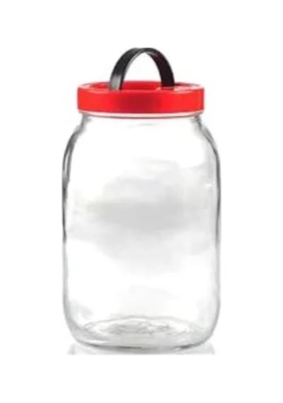 2 Litre Kapasiteli Cam Saklama Kavanozu, Turşu Ve Bakliyat İçin Açık Kahverengi