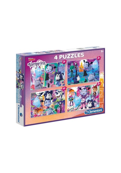 Clementoni 4 İn 1 Puzzle Disney Junior Vampirina 4 Ü 1 Arada Yapboz 2 Adet 20 Parçalı 2 Adet 40 Parçalı Yapboz Seti