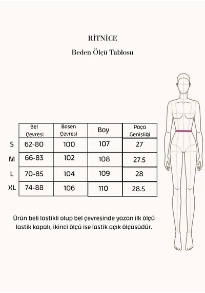 Ritnice Kadın Keten Comfynew Soft Bej Düz Kesim Bel Lastikli Pantolon