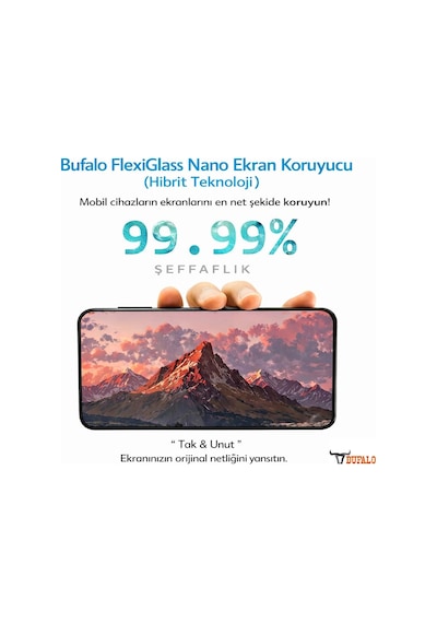 Bufalo Hugin S1 Android Yazar Kasa Pos Ökc Flexiglass Nano Ekran Koruyucu