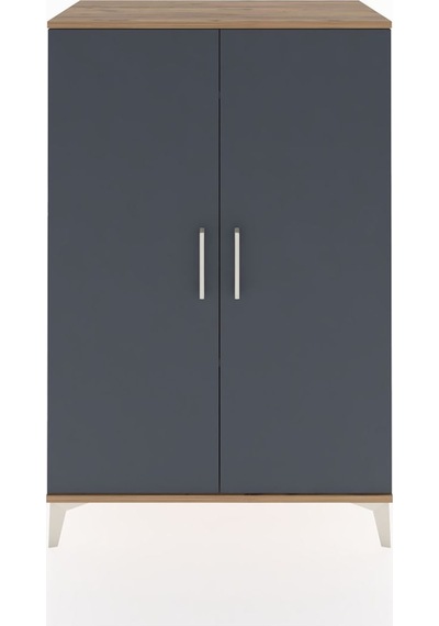 Hyperion Dolap Tek Raflı 2 Kapaklı Tek Askılı 88x44x134 Çam-a... Çam