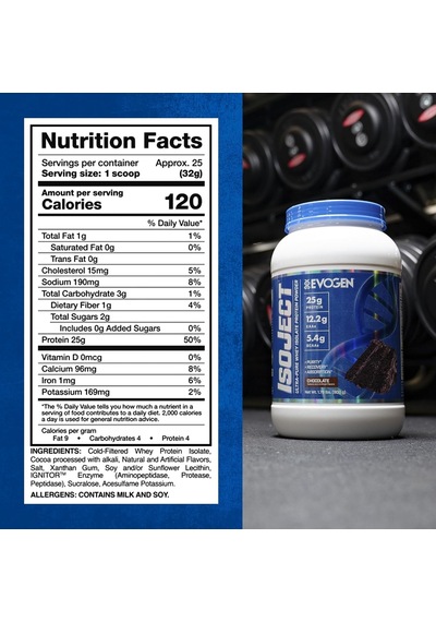 Evogen Isoject İzole Whey Protein Isolate Recovery Chocolate 800 Gr 25 Servings