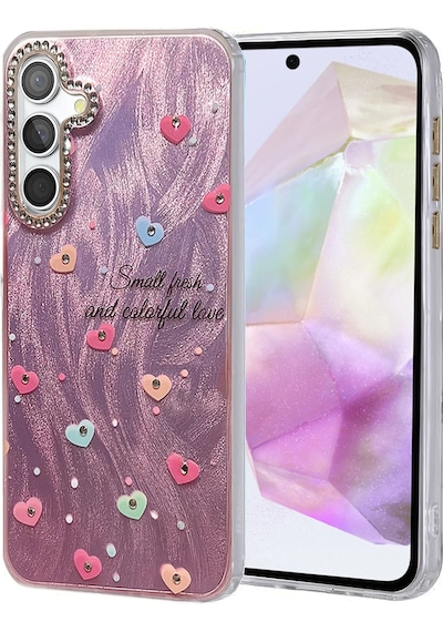 Muratech Newface Samsung Galaxy Uyumlu  A35 5g Kılıf Blade Aynalı Desenli Kapak - Desen 8