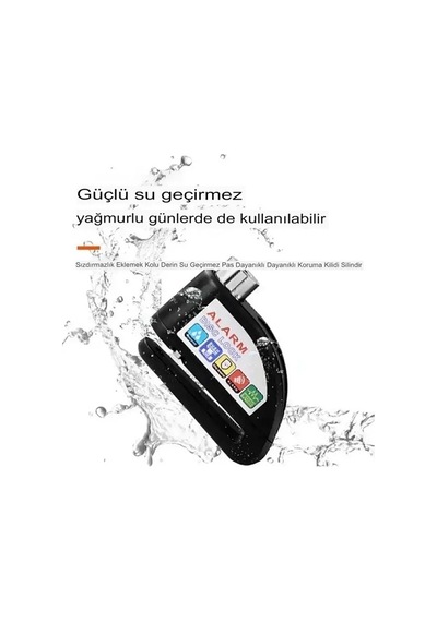 Cojans Alarmlı Disk Kilidi Motorsiklet Scooter Bisiklet Sesli Alarm 110 Desibel Yüksek Ses