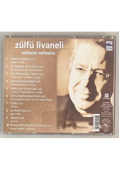 Zülfü Livaneli Nefesim Nefesine Cd Orjinal Dönem Baskı