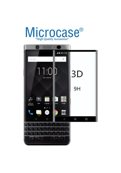 Microcase Blackberry Keyone 3D Curved Tam Kaplayan Tempered Glass