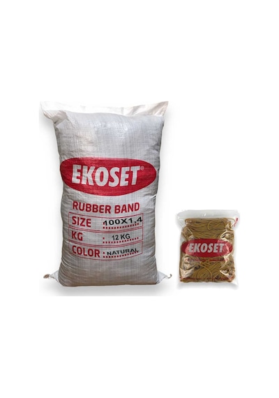 Ekoset Büyük Boy İnce Paket Lastiği 100 MM 12KG