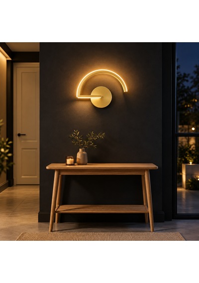 Oliva Şarjlı Modern Led Duvar Apliği Günışığı Taşınabilir Usb Gold