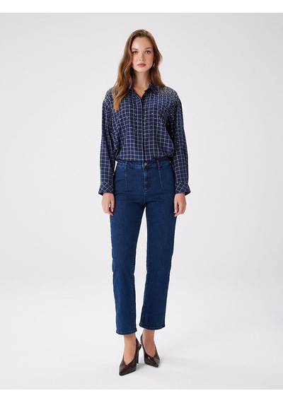 Faik Sönmez Slim Fit Pensli Jean Pantolon W27jpn007 Uw27jpn00727 İndigo